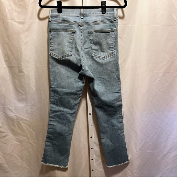 Veronica Beard Carly Kick Flare Jeans 27 Made in USA Tuxedo Stripe 11” Rise $298 - Picture 4 of 9